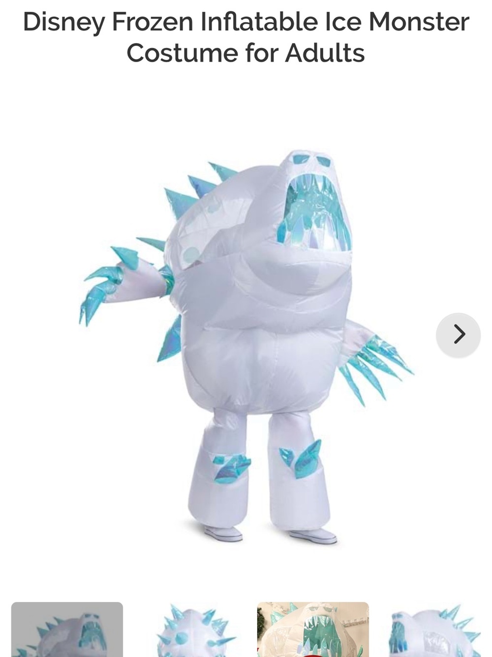 Disney White and Blue Inflatable Ice Monster Costume